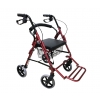 ARmedical Podpórka rehabilitacyjna 4-kołowa – aluminiowa, Comfort, bordowy