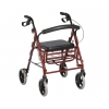 ARmedical Podpórka rehabilitacyjna 4-kołowa – aluminiowa, Comfort, bordowy
