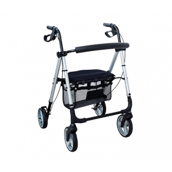 ARmedical Podpórka rehabilitacyjna 4-kołowa, aluminiowa, PRESTIGE, srebrny